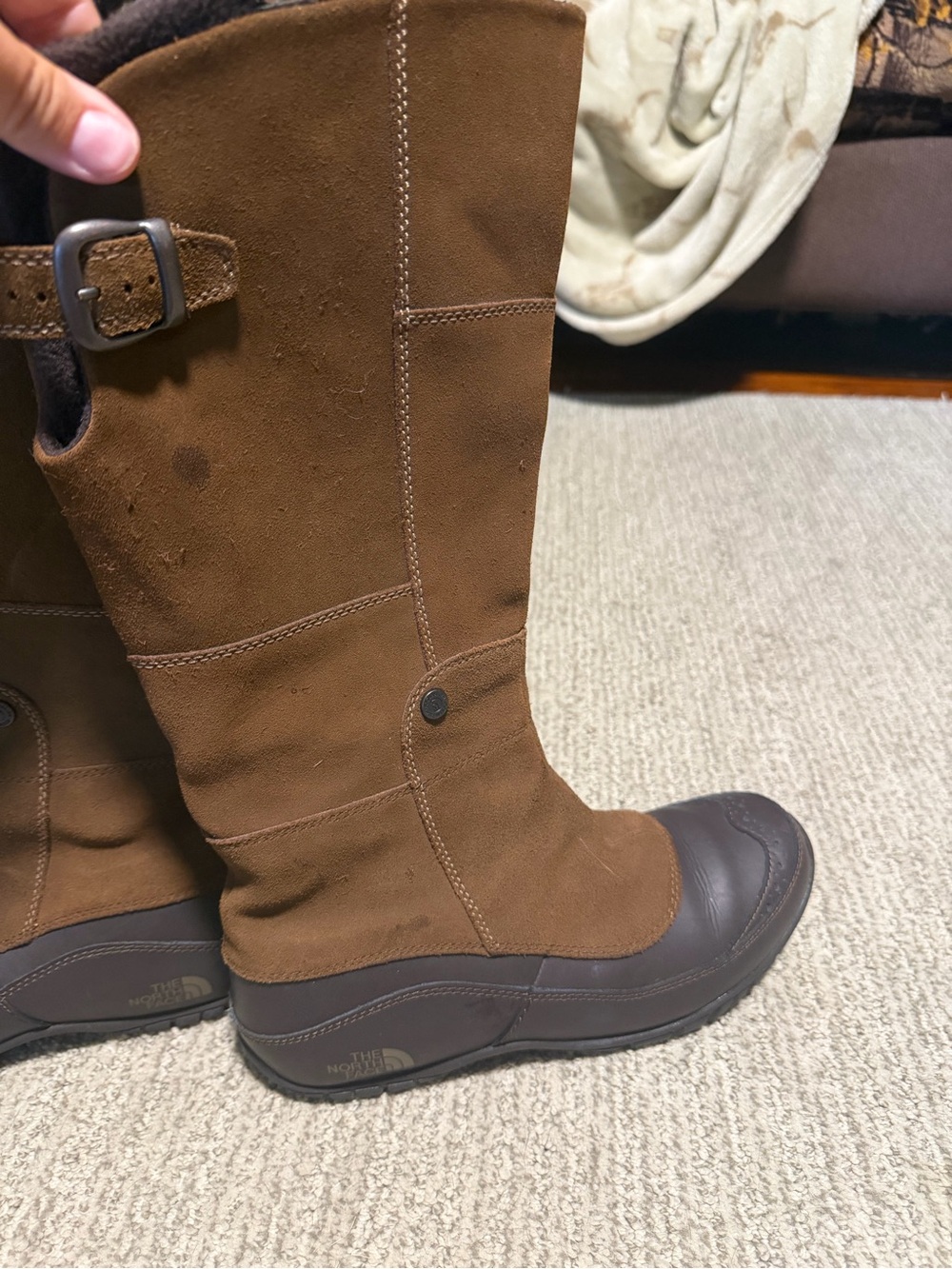 The North Face Brown Suede Waterproof Knee-High Boots